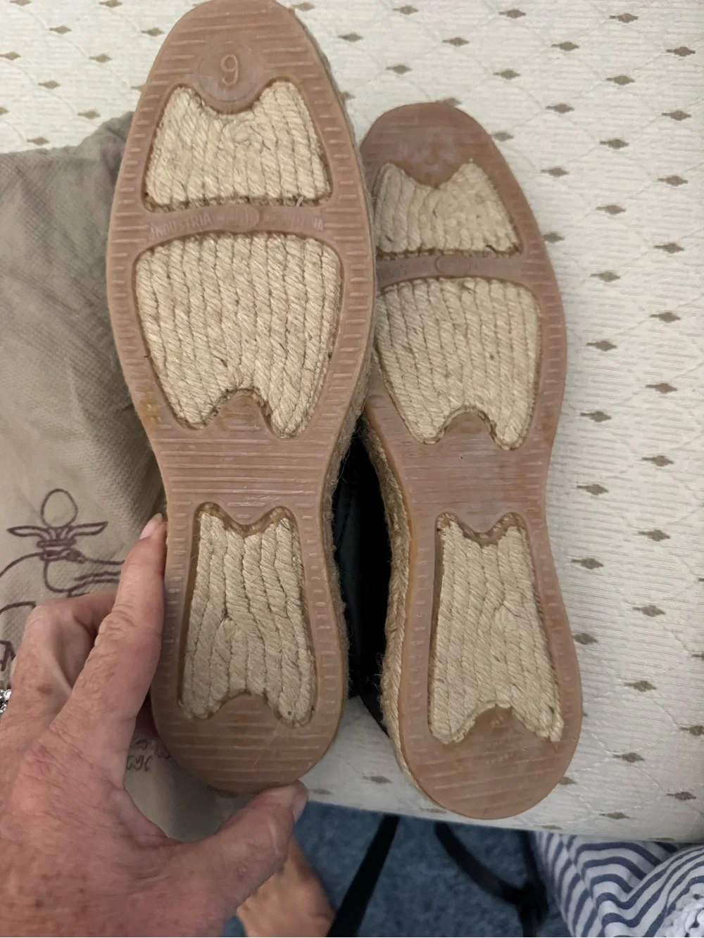 Black Espadrille Slip-On Shoes